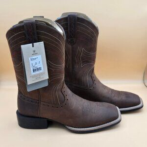 NWT Ariat Men's Sport Wide Square-toe boot, Size 8